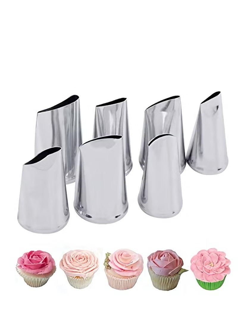 Cake Decorating Piping Nozzle Set, Buttercream Frosting Piping, Rose Nozzle Pastry Decorating Tool for Home Kitchen Cake Shop Making Cream Cakes (7 Pieces) - Image 1