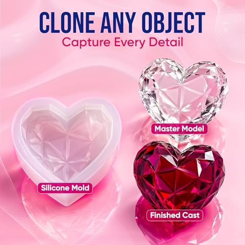 CRAFT RESIN Silicone Mold Making Kit 34 Oz22 lbs Platinum Liquid Silicone Rubber for Resin Casting Mold Maker 11 Mix Ratio Shore 15A BubbleFree Silicone Kit for Molds Soap Candle Molding - Image 3