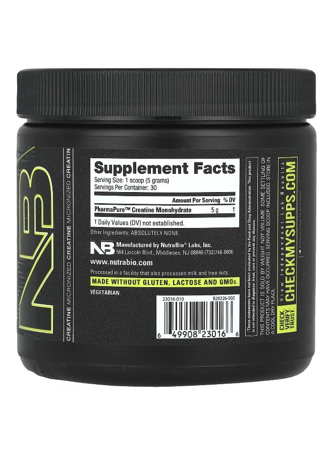 NutraBio, Performance, Micronized Creatine Monohydrate, 5.3 oz (150 g) (Packaging may vary) - Image 2