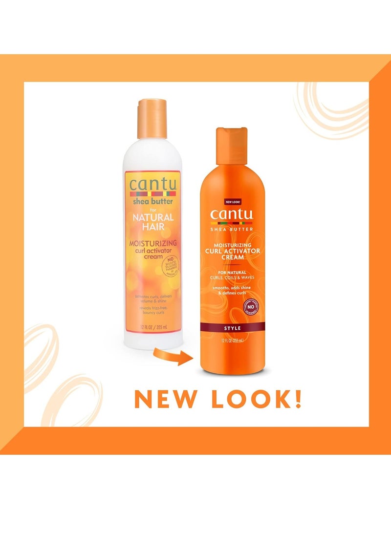 Cantu Moisturizing Curl Activator Cream with Shea Butter 12 fl oz & Coconut Oil Shine & Hold Mist for Natural Hair 8 fl oz - Image 4