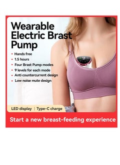 Womdee Electric Breast Pump Wearable,  Portable Lightweight Breast Pump pains-Free Rechargeable Breast Pump with 4 Mode & 9 Levels LED Display Hands Free Breast Pump  - Image 3