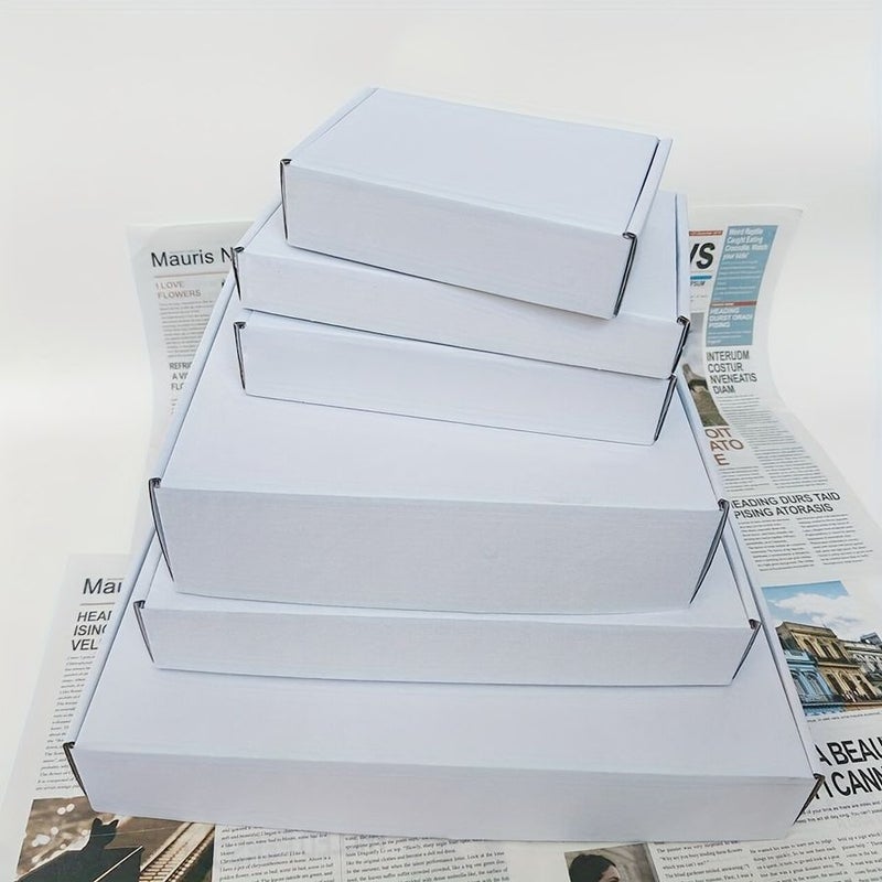 White 7.87x5.12x2.36 Inch Thickened Corrugated Cardboard Boxes 10 Pack - Image 3