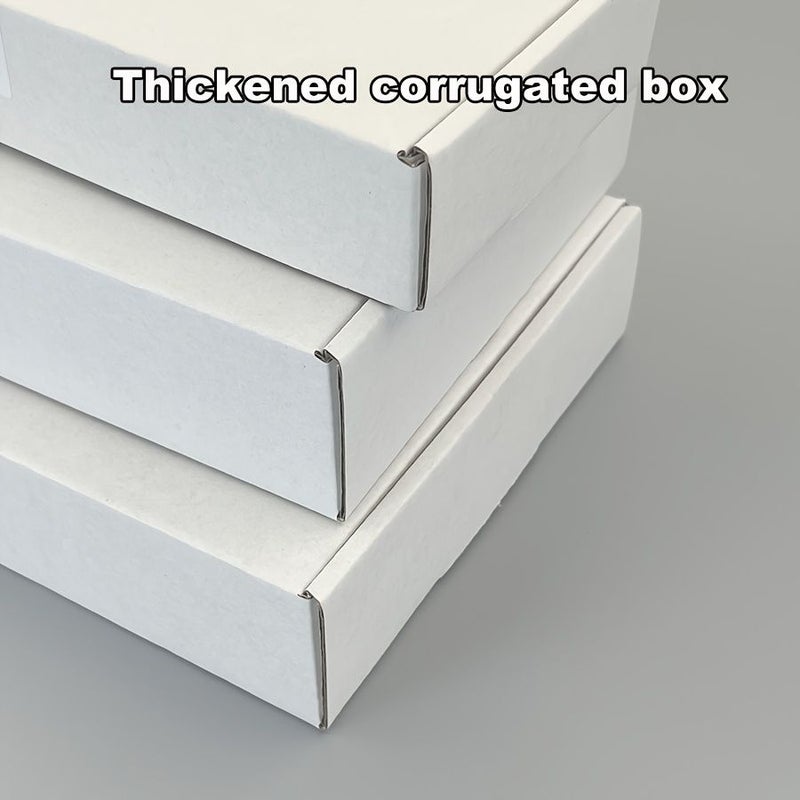 White 7.87x5.12x2.36 Inch Thickened Corrugated Cardboard Boxes 10 Pack - Image 5