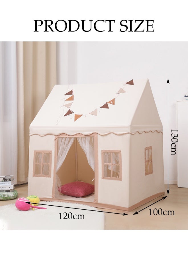 DUNISO Kids' Play Tents，Kids Playhouse with Mat LED Star Lights，Large Kids Tent House Indoor，Washable Foldable，for Girls Boys - Image 2