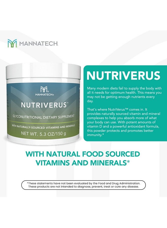 Mannatech NutriVerus Glyconutritional Supplement, 5.3oz/150g with Naturally Sourced Vitamin A, Vitamin C, Vitamin B Complex and Vitamin D. Rich in Antioxidants Supplement and Promotes Immune Support Supplement - Image 3