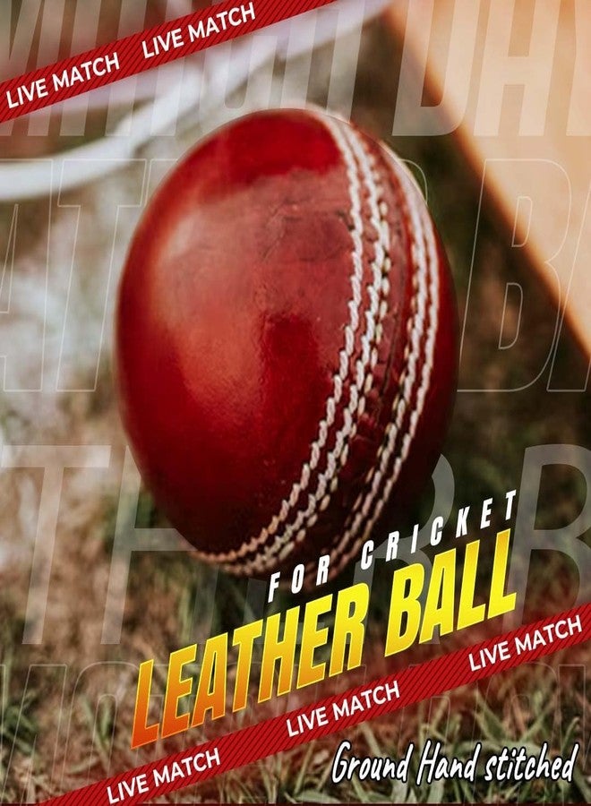 Fully Cricket Balls for Practice Matches | White Cricket Leather Ball (Pack of 1) - Image 3