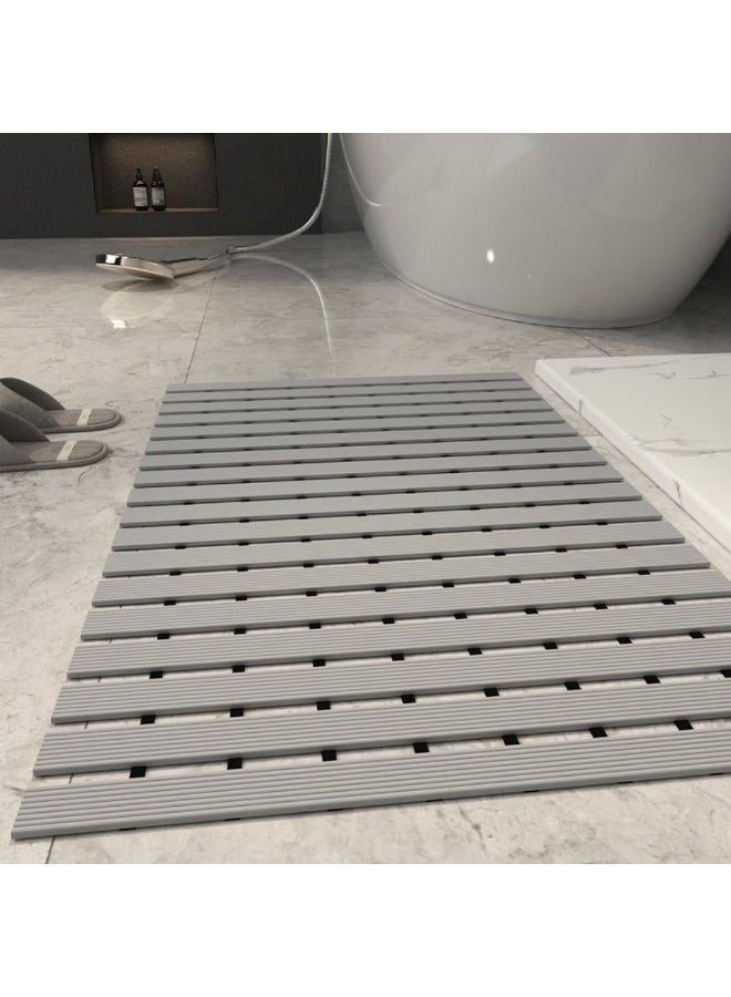 Bathroom Anti-Slip Mat for Bathtub Quick-Dry,Anti-Skid Grey 60x43cm - Image 3
