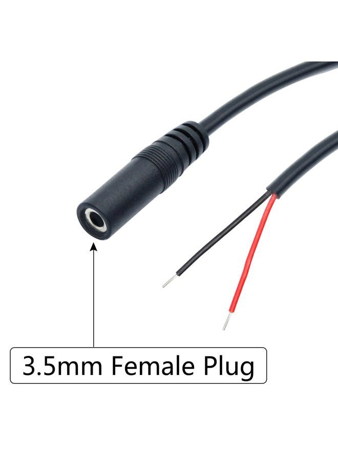 Maixbomr 4Pcs 3.5mm Female Plug to 2Pin Bare Wire Open End Cable 1.6FT, TS 2 Pole 1/8'' 3.5mm Female Plug to Bare Wire Audio Wire Replacement Cable, for 3.5mm Jack Connector Audio DIY Cable Repair - Image 2