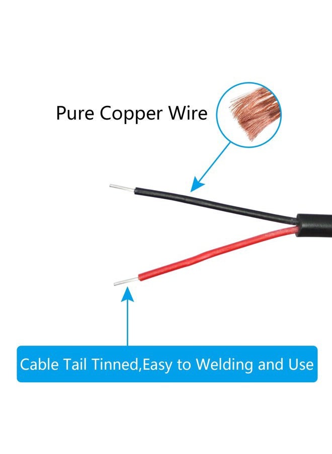 Maixbomr 4Pcs 3.5mm Female Plug to 2Pin Bare Wire Open End Cable 1.6FT, TS 2 Pole 1/8'' 3.5mm Female Plug to Bare Wire Audio Wire Replacement Cable, for 3.5mm Jack Connector Audio DIY Cable Repair - Image 3