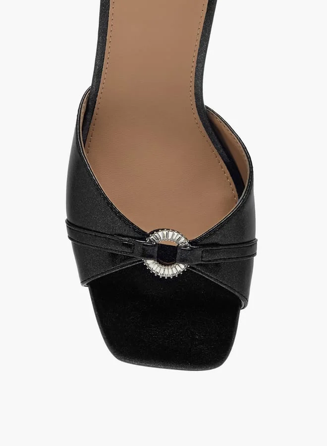 Flora Bella By Shoexpress Womens Embellished Slip-On Sandals With Stiletto Heels