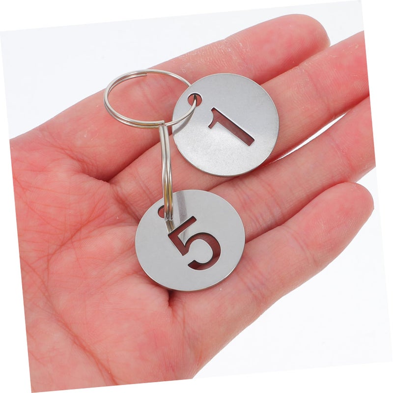 20 Pack Stainless Steel Round Numbered Key Tags For Keys Locks And Organization - Image 5