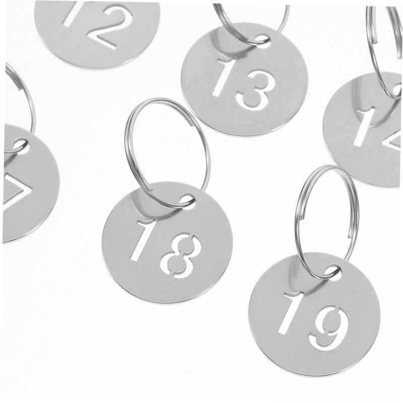 20 Pack Stainless Steel Round Numbered Key Tags For Keys Locks And Organization - Image 4