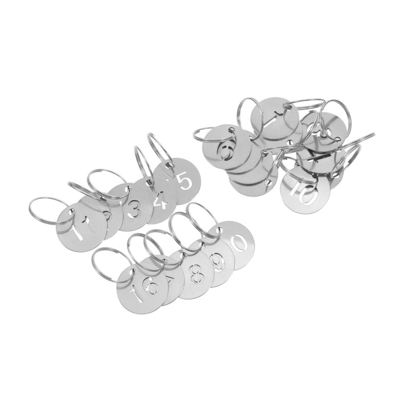 20 Pack Stainless Steel Round Numbered Key Tags For Keys Locks And Organization - Image 2