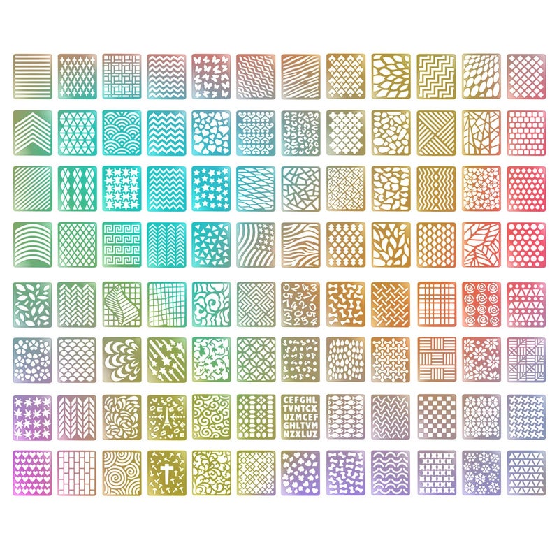 eboot 288 Pieces 96 Designs Nail Vinyls Nail Stencil Sticker Sheets Set for Nail Art Design, 24 Sheets - Image 4