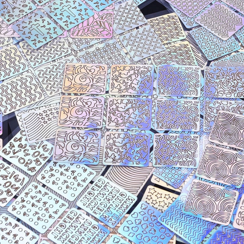 eboot 288 Pieces 96 Designs Nail Vinyls Nail Stencil Sticker Sheets Set for Nail Art Design, 24 Sheets - Image 5