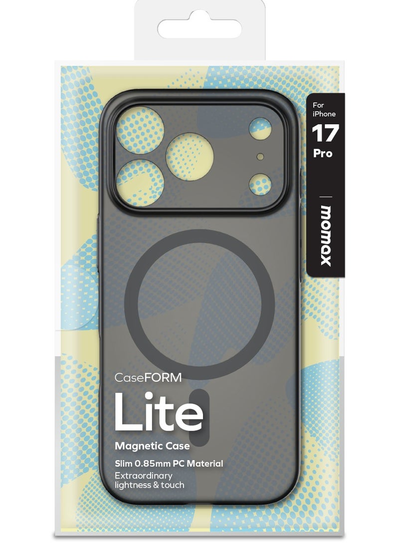 Momax حافظة CaseForm Lite [فائقة النحافة وخفيفة الوزن] لجهاز iPhone 17 PRO (2025) متوافقة مع MagSafe - سوداء - Image 4