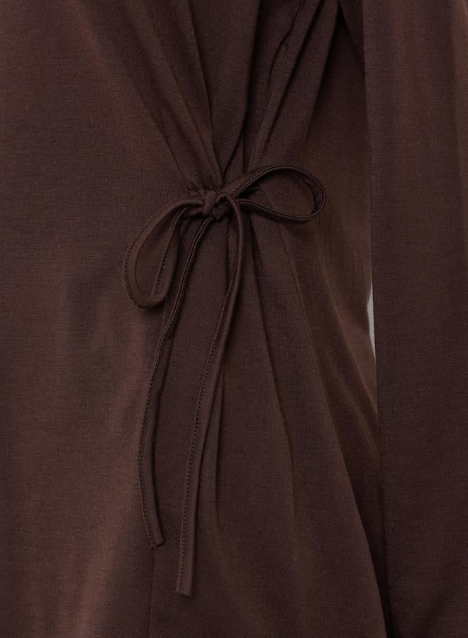 Styli Solid Loose Knitted Top with Drawstrings - Image 3