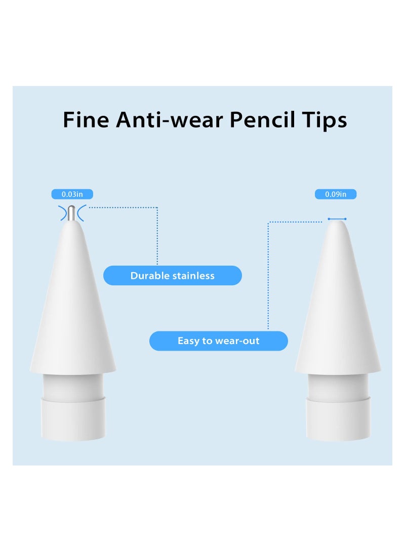 Apple Pencil Replacement Nibs - 2 Pcs Fine Point Tips for Precise Control, Compatible with 1st & 2nd Gen - Image 2