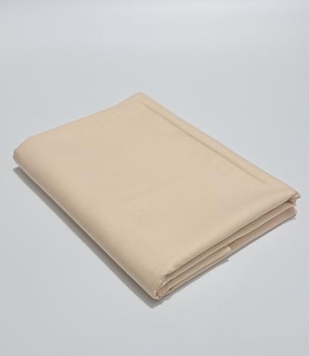 MAMRAJ Men's Premium Unstitched Cotton Blend || 2.5m || Fabric for Shirt ( Formal, Casual Wear.) (Cream) - Image 1