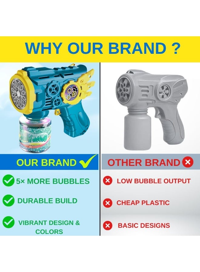 Bubble Maker Gatling Bubble Gun Machine Toy for Kids with Bubble Solution Indoor and Outdoor Toddlers Bubble Launcher Machine for Girls and Boys - Image 4