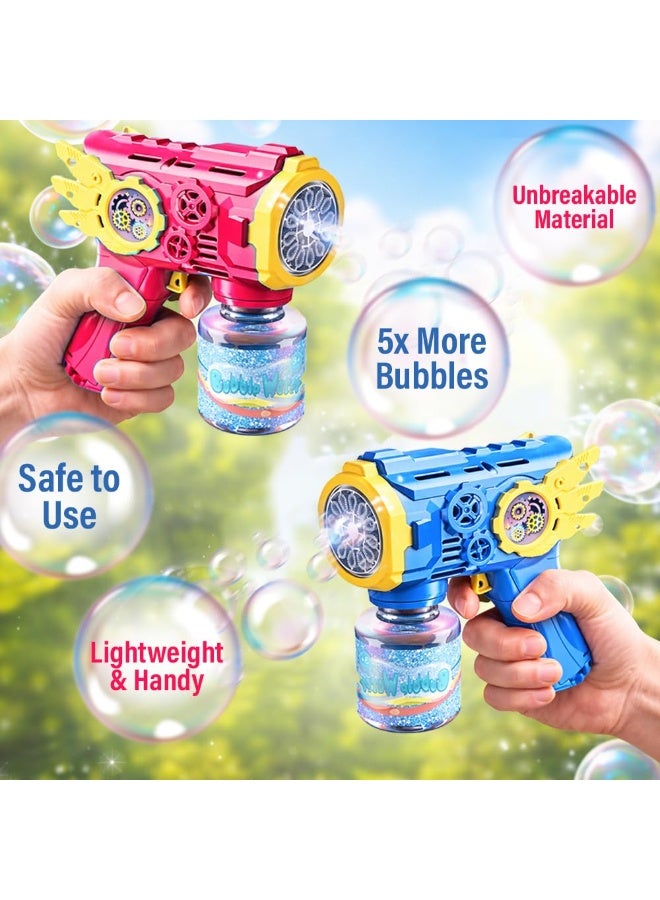 Bubble Maker Gatling Bubble Gun Machine Toy for Kids with Bubble Solution Indoor and Outdoor Toddlers Bubble Launcher Machine for Girls and Boys - Image 3