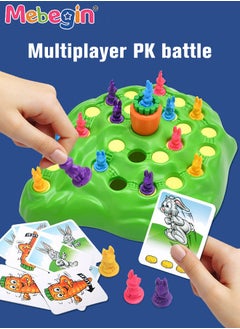 MEBEGIN Funny Bunny Game Set with 24 Cards and 16 Rabbit Chesses, Creative Rabbit Trap Game, Rabbit Adventure Game for 2 to 4 Players, Educational Board Game, Fun Casual Family Game, Ideal Gift for Kids Aged 3+  - Image 3