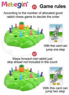 MEBEGIN Funny Bunny Game Set with 24 Cards and 16 Rabbit Chesses, Creative Rabbit Trap Game, Rabbit Adventure Game for 2 to 4 Players, Educational Board Game, Fun Casual Family Game, Ideal Gift for Kids Aged 3+  - Image 4