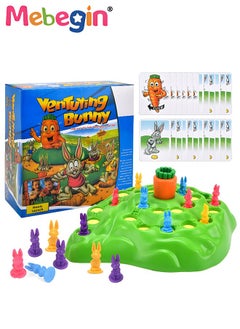 MEBEGIN Funny Bunny Game Set with 24 Cards and 16 Rabbit Chesses, Creative Rabbit Trap Game, Rabbit Adventure Game for 2 to 4 Players, Educational Board Game, Fun Casual Family Game, Ideal Gift for Kids Aged 3+  - Image 2
