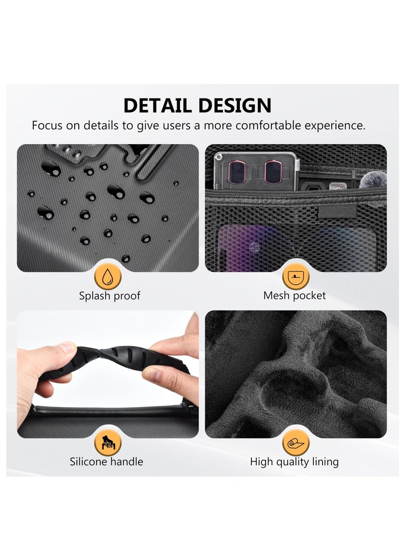 Anmi - Carrying Case for DJI Osmo Pocket 3, Portable PU Storage Protective Bag for DJI Osmo Pocket 3 Creator Combo Accessories with shoulder straps[Case Only] - Image 1