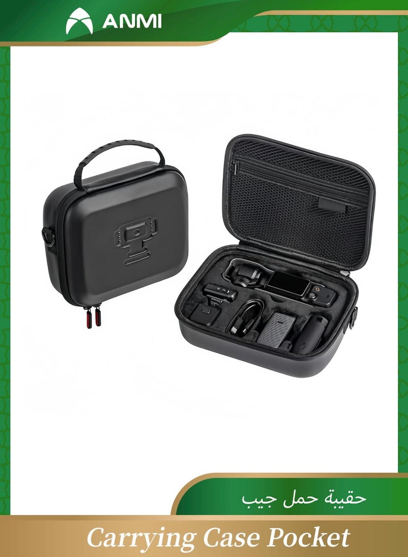 Anmi Carrying Case for DJI Osmo Pocket 3, Portable PU Storage Protective Bag for DJI Osmo Pocket 3 Creator Combo Accessories with shoulder straps[Case Only] - Image 1