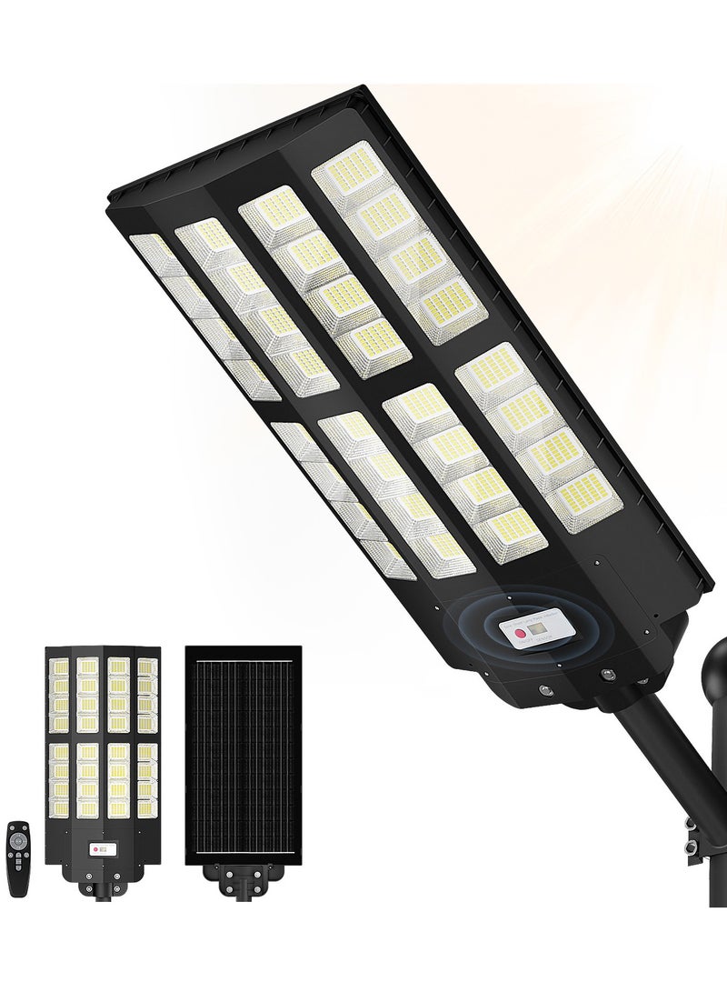 أويدي مصباح خارجي شمسي  واط - إضاءة قوية بزاوية واسعة - حساس حركة - 6500K LED - مقاوم للماء IP66 - مع جهاز تحكم عن بعد - مناسب لمواقف السيارات والشوارع والحدائق  - Image 1