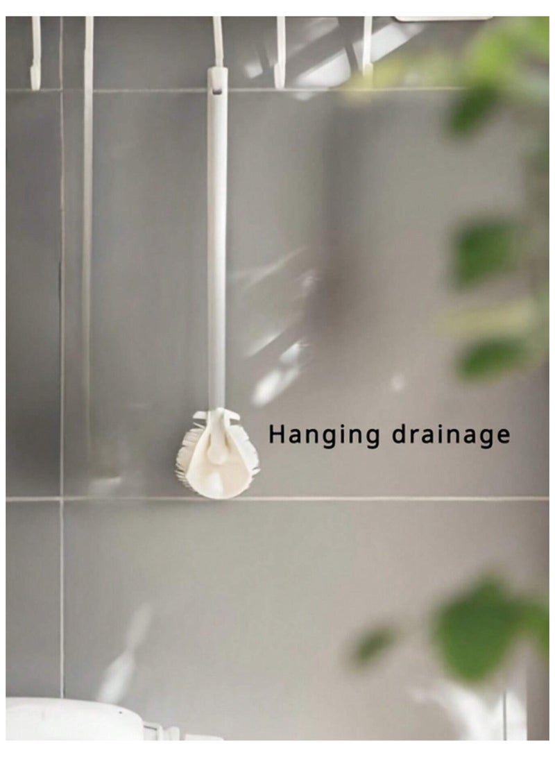 ساكن فرشاة تنظيف سيليكون 2 في 1 برأس - مقبض طويل - Image 4