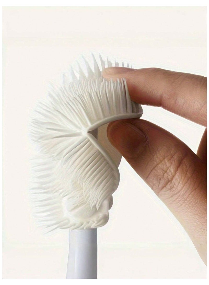 ساكن فرشاة تنظيف سيليكون 2 في 1 برأس - مقبض طويل - Image 3