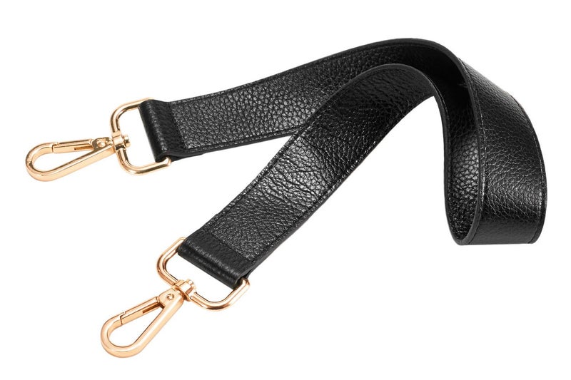 Live Up 24.8  Leather Replacement Strap For Handbags With Metal Buckles(Black-Gold Hardware) - Image 1
