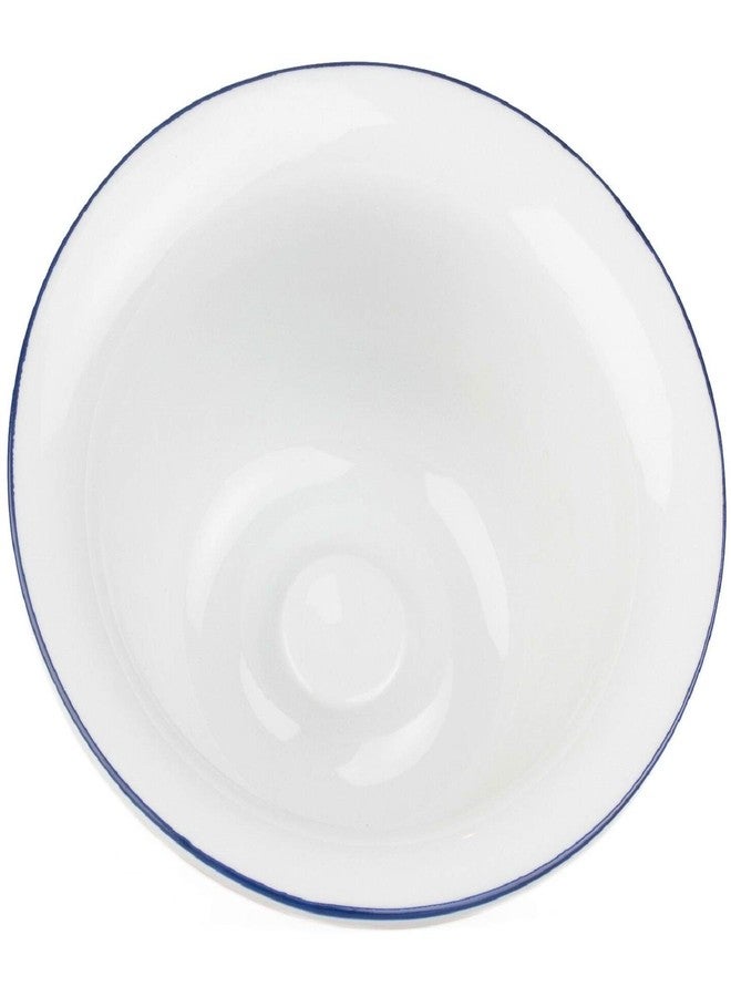 Fendrihan Porcelain Shaving Bowl, Hand-Painted Dark Blue Rim - Image 3