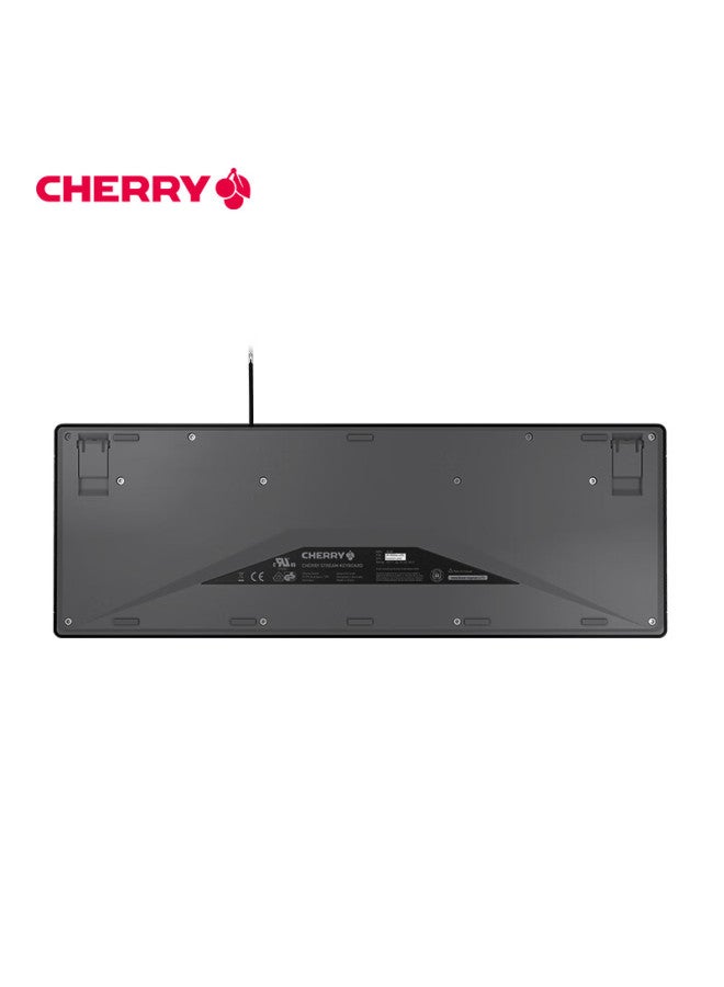 Cherry لوحة مفاتيح سلكية صامتة بتصميم مات من شيري ستريم للمكتب والأعمال والمنزل مع مفتاح سكين 10 وظائف باللون الأسود - Image 4