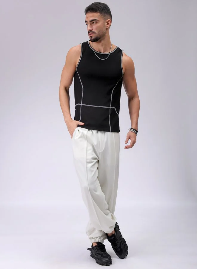 شركة المرآب الهندية Men Slim Fit Textured Round Neck Tshirt