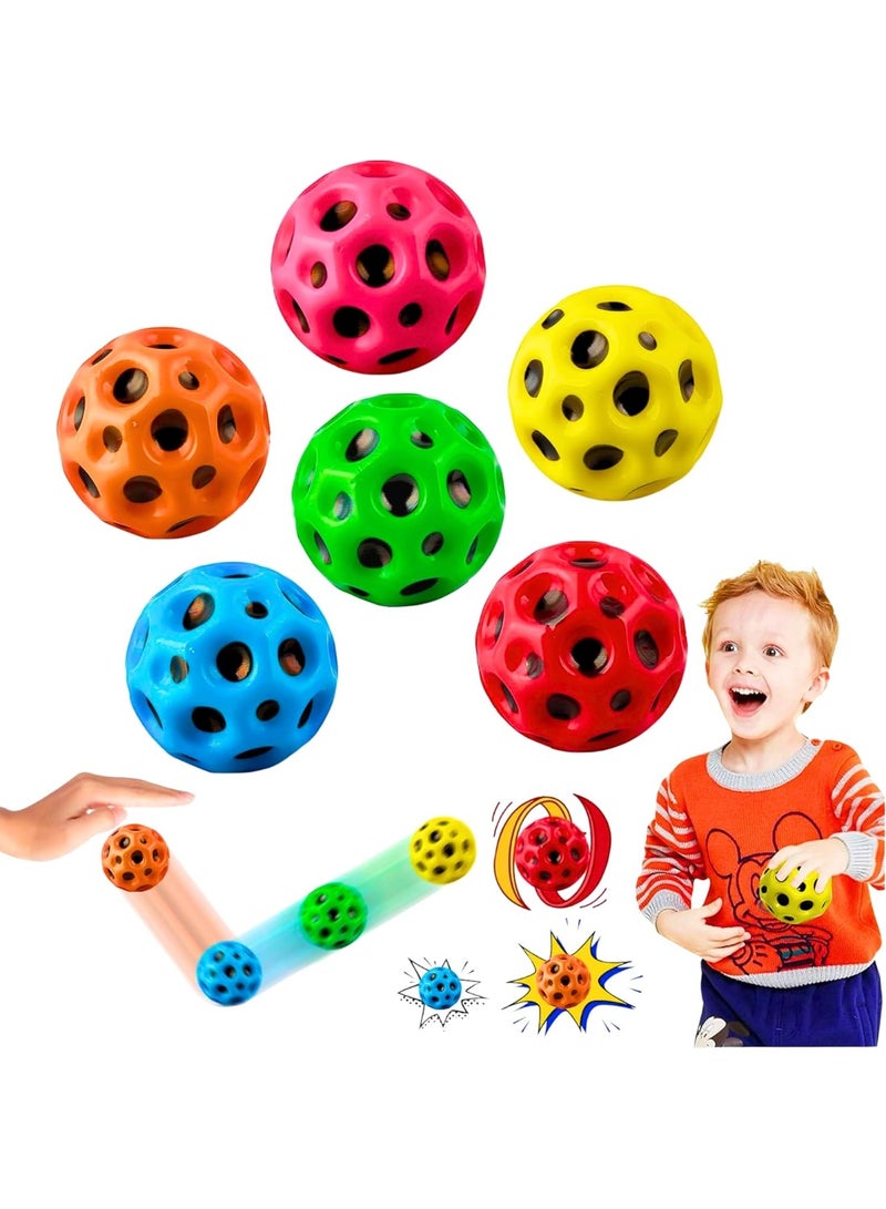 5pcs Space Ball, Super High Bouncing Space Ball, Moon Bouncing Ball Helps Improve Hand-Eye Coordination, Jump Ball, Rubber Ball, Decompression Toys - Image 1