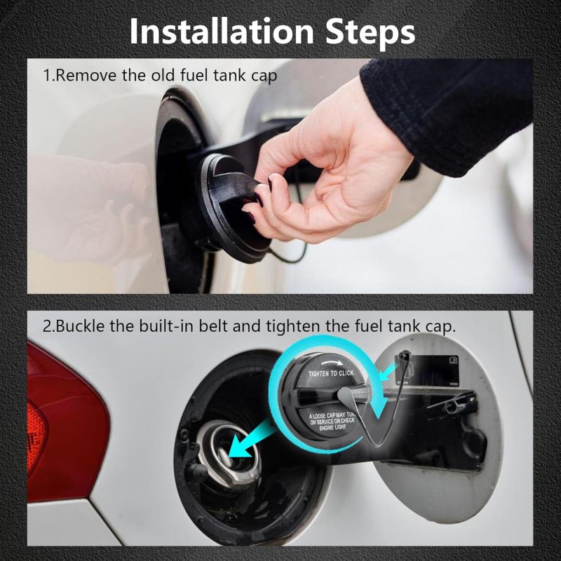 Gas Cap: Black ABS Plastic & High-Quality Seal - OEM-Compatible Replacement Fuel Cap for Dodge Ram Chrysler Jeep Trucks & Vehicles - Image 5
