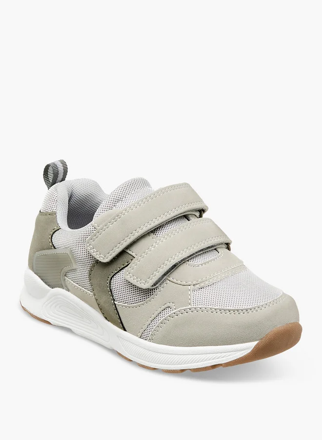 JUNIORS Panelled Sneakers with Hook and Loop Closure