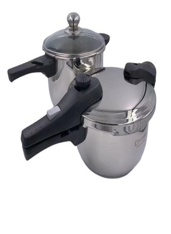 DESSINI - DESSINI-ITALY Stainless Steel 2pcs Pressure Cooker Set - Image 1
