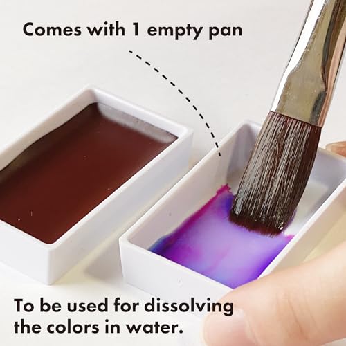 Kuretake GANSAI TAMBI GRANULATING COLOR 5 colors set, Watercolor Paint Set, Professional-Quality for Artists and Crafters, AP-Certified, for Adult, Made in Japan - Image 5