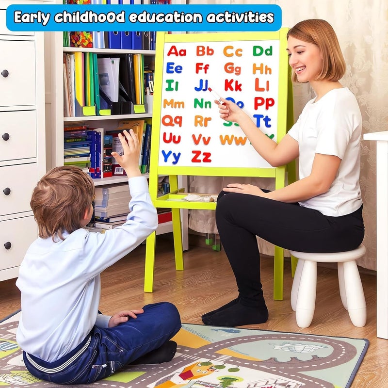 SOLARAE Magnetic Alphabet Letters Set with 26 Uppercase 26 Lowercase Letters 26 Animal Alphabet Cards, ABC Alphabet Fridge Draw Board Magnets Educational Letter Spelling Learning Cards for Toddlers - Image 3