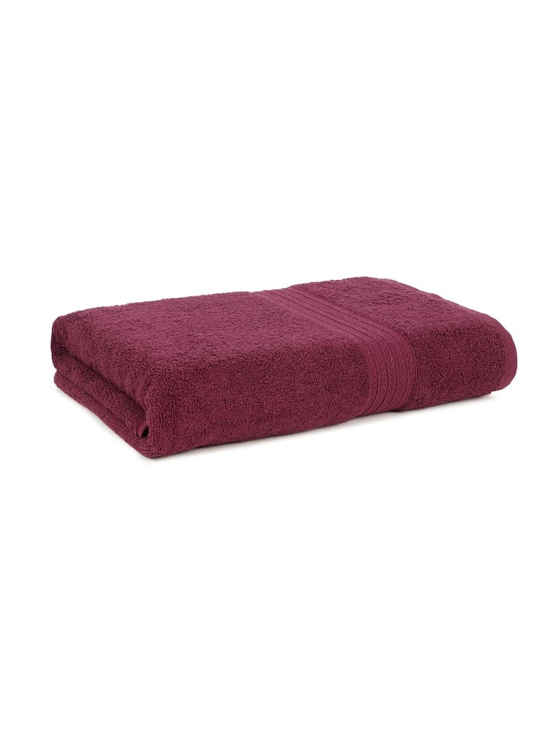 CREEVA Classic Cotton Bath Towel, 545 GSM, 70x140 cm - Deep Wine - Image 3