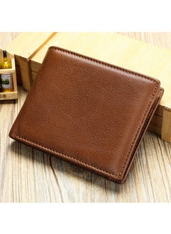 Vintage Anti-theft Short Bifold Coffee