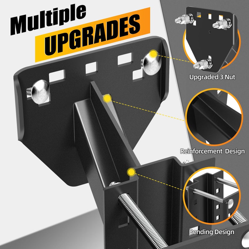 JEACENT Spare Tire Mount for Utility Trailer Accessories,3-Nut Design Spare Tire Carrier,Fits Most 4,5 & 6 Lugs Wheels, Hold 4â€³,4.25" 4.5â€³, 4.75â€³,5",5.32" and 5.5" Bolt Patterns,Holds Up to 160 Lbs - Image 2