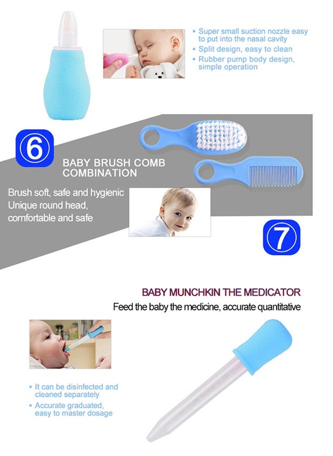 8-Piece Portable Baby Care Grooming and Healthcare Kit with Premium-Quality Materials, Multifunction Nursery Care Kit, Suitable for Outgoing and Traveling, Blue - pzsku/Z794CD4E38FD4198E4726Z/45/_/1709722780/ae00ef42-6098-4542-a3df-31750dcce7df