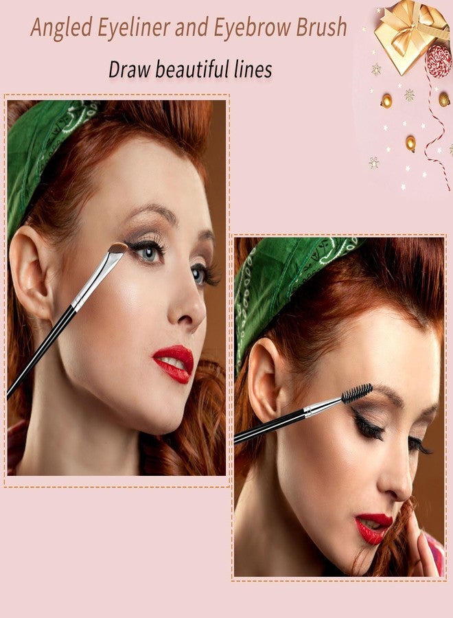 ELESDA Eyeliner Brush, Fine Angled Eyeliner Brush, Ultra Thin Precision Slanted Flat Eyeliner Makeup Brushes Set for Eye liner Eye brow Eyebrow Brushes, 5 PCS - Image 2