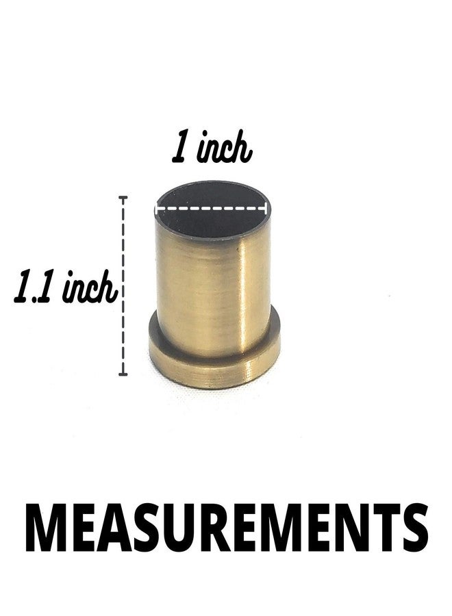 FAPBADRI Wall to Wall Bracket (Conceal Support) for Any 1 inch Curtain Rod/Pipe, Wallplugs & Screws Included, Material - Stainless Steel, Color - Antique Gold, Pack of 4 - Image 2