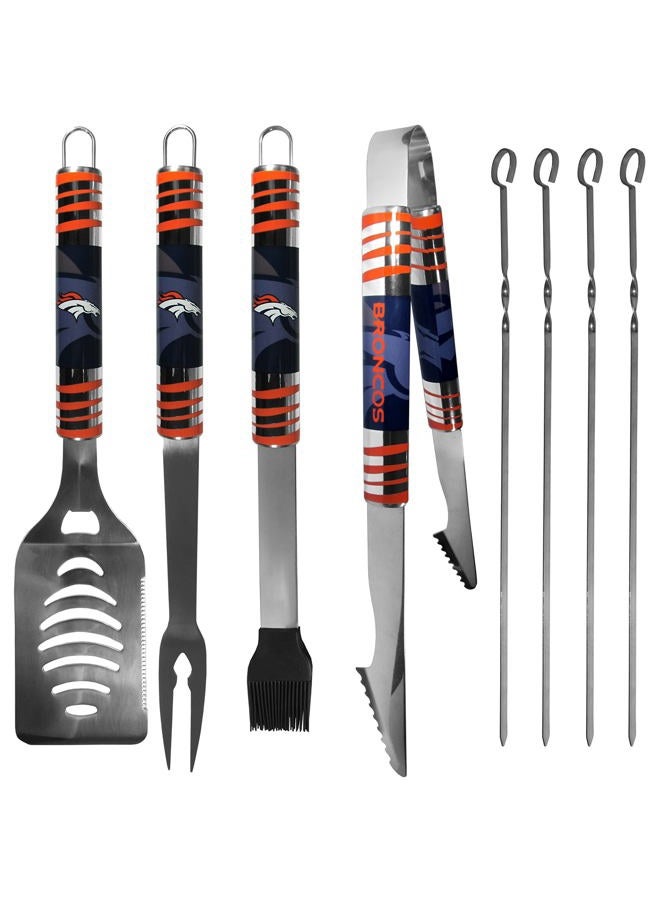 Siskiyou Sports Spors Denver Broncos 8 pc Tailgater BBQ Set, Gray, 8 Piece - Image 2